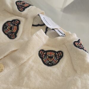 Toddler Girls 2T Burberry Cream Sweater with Bear Design
